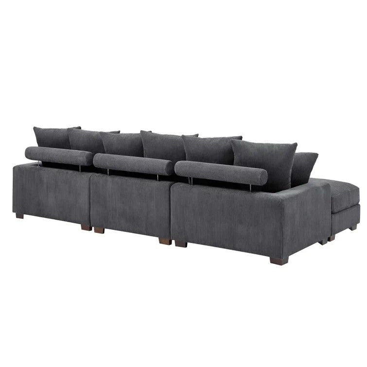 Ashira 5 - Piece Corduroy Sectional