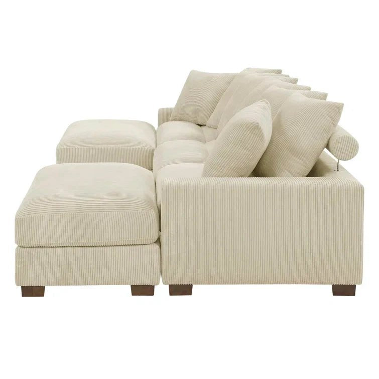 Ashira 5 - Piece Corduroy Sectional