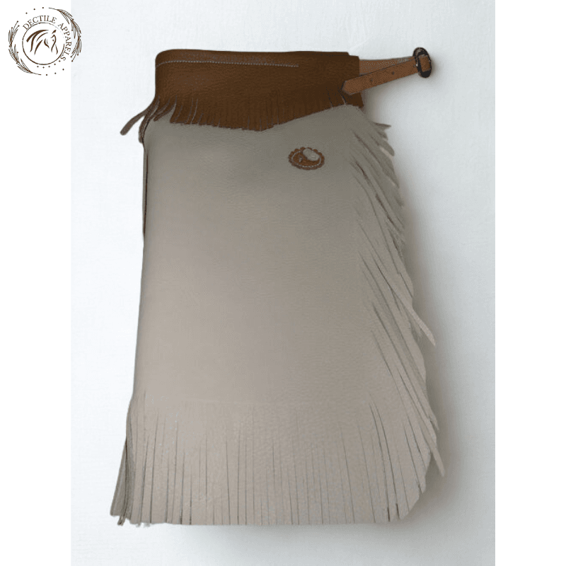 Leather Cowboy Chaps with Fringe