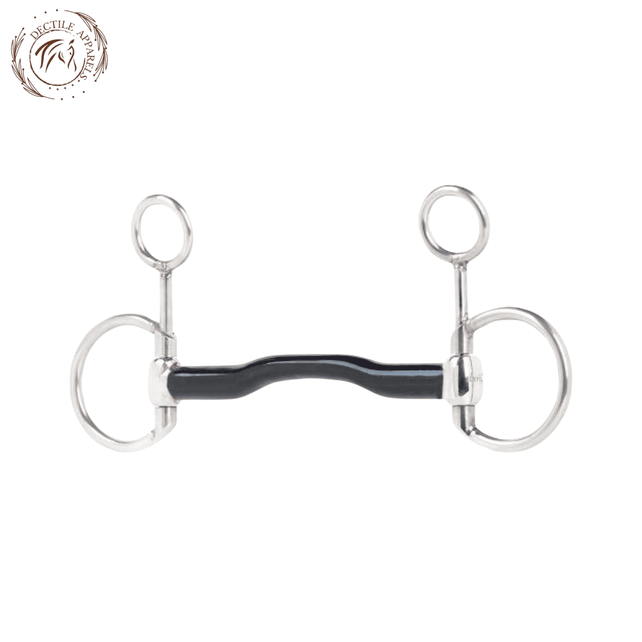 Beris Black Sweet Iron Gag Bit with Tongue Port