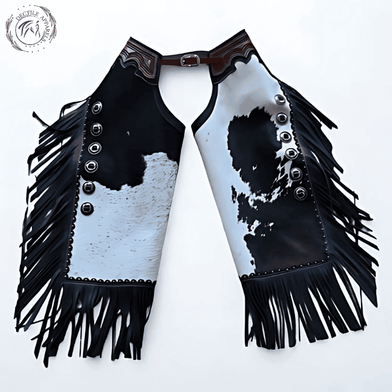 Rodeo Chaps With White and Black Leather