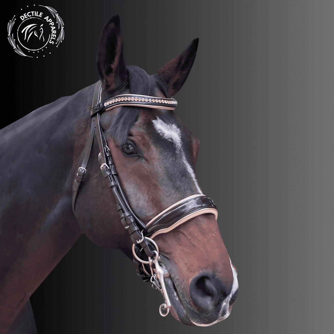 Florence Brown Patent Leather Double Bridle