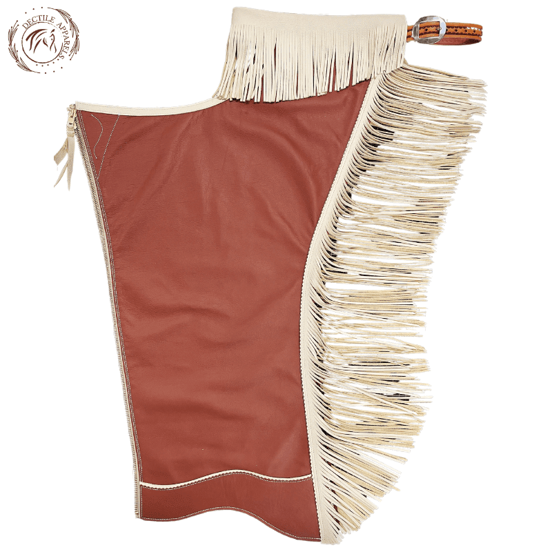 Brown Western Leather Shotgun Chaps