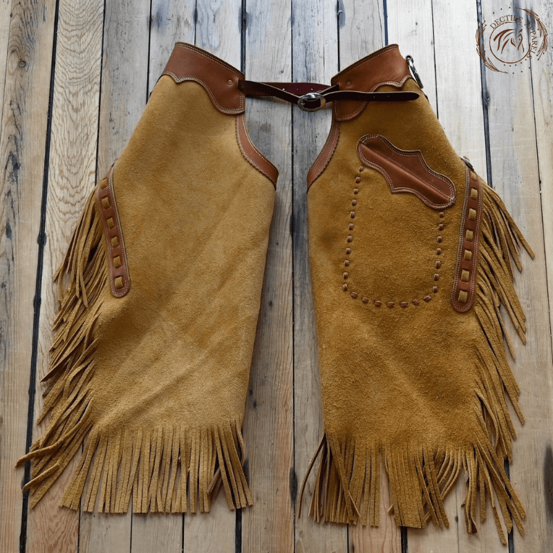 Brown Fringe Leather Chink Chaps
