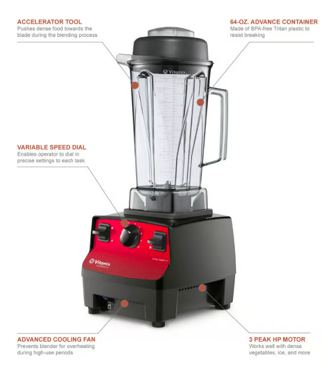 Vitamix Commercial 62826 Vita-Prep Countertop Food Blender w/ Tritan Container