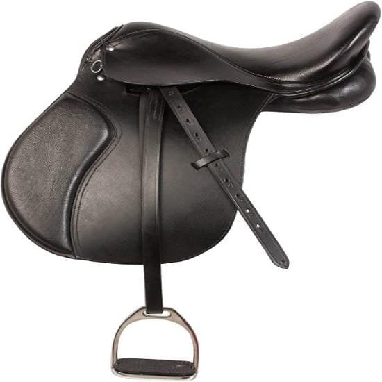 Black Leather Close Contact English Saddle