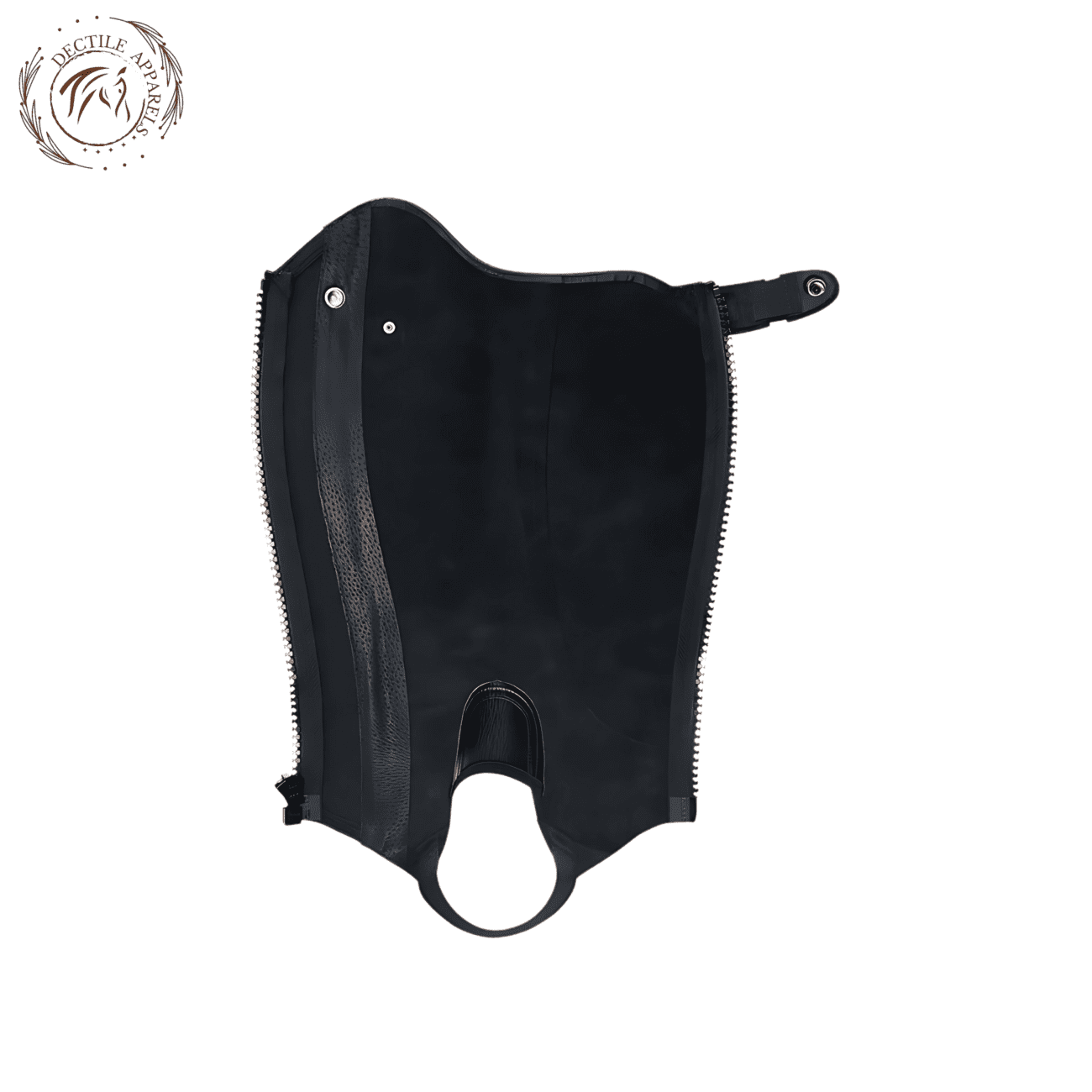 Black Leather Contoured Half Chaps
