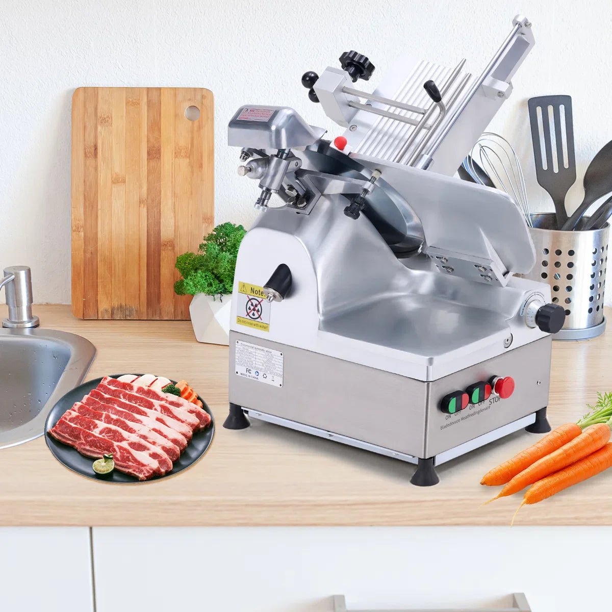 Home Electric Meat Slicer – Fully or Semi-Automatic Deli Slicing Machine