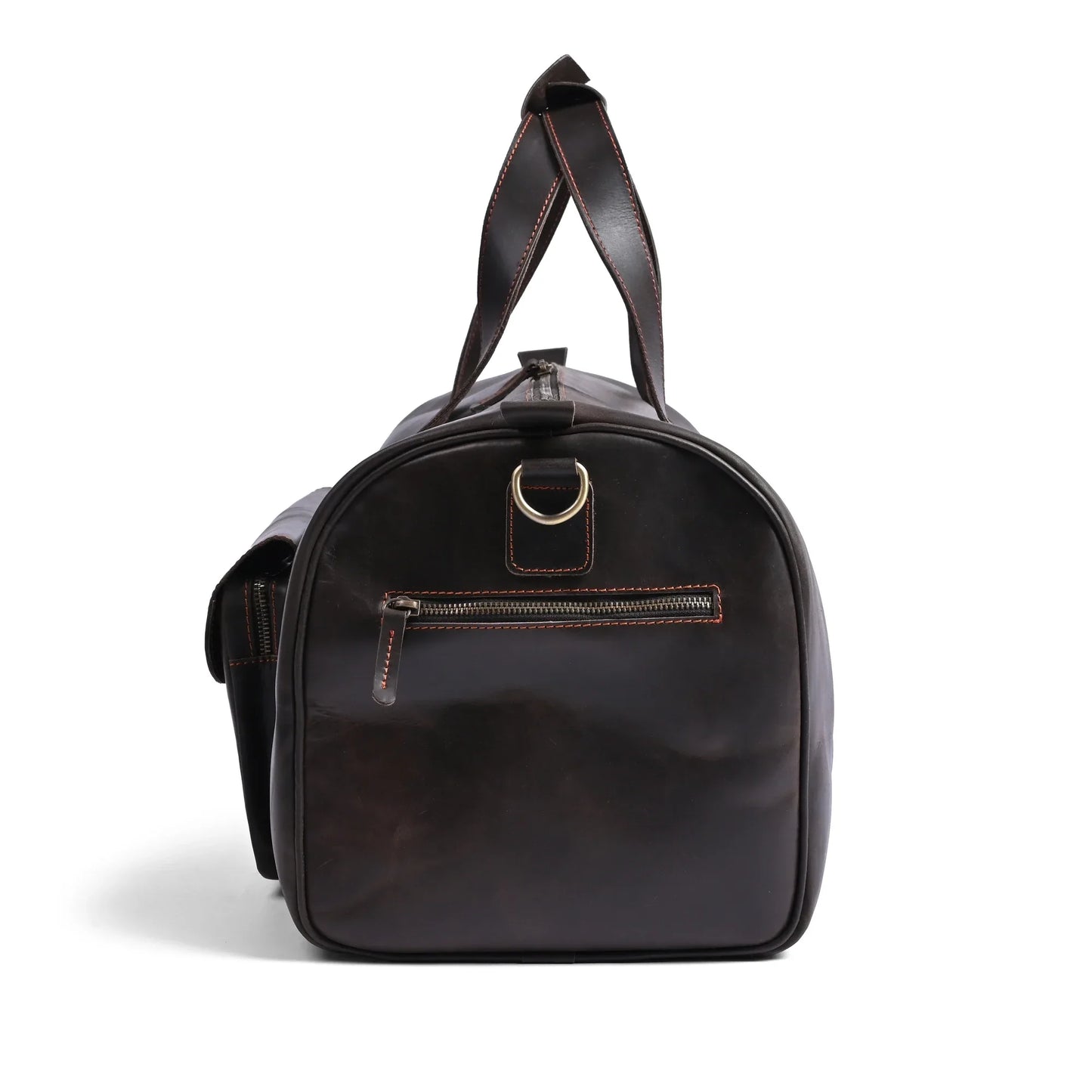 Choco Leather Duffel Bag | Premium Pull-Up Weekender & Travel Bag