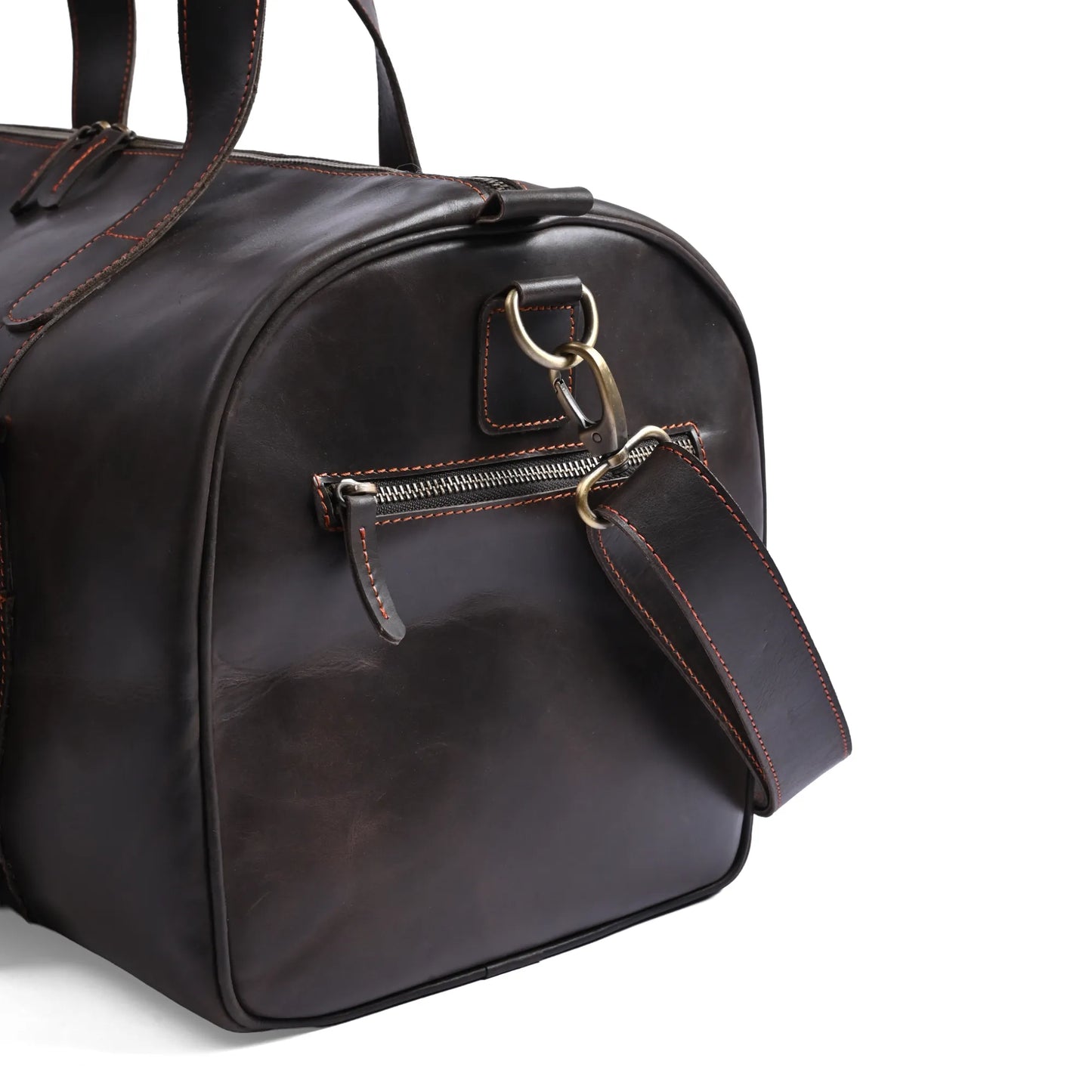 Choco Leather Duffel Bag | Premium Pull-Up Weekender & Travel Bag