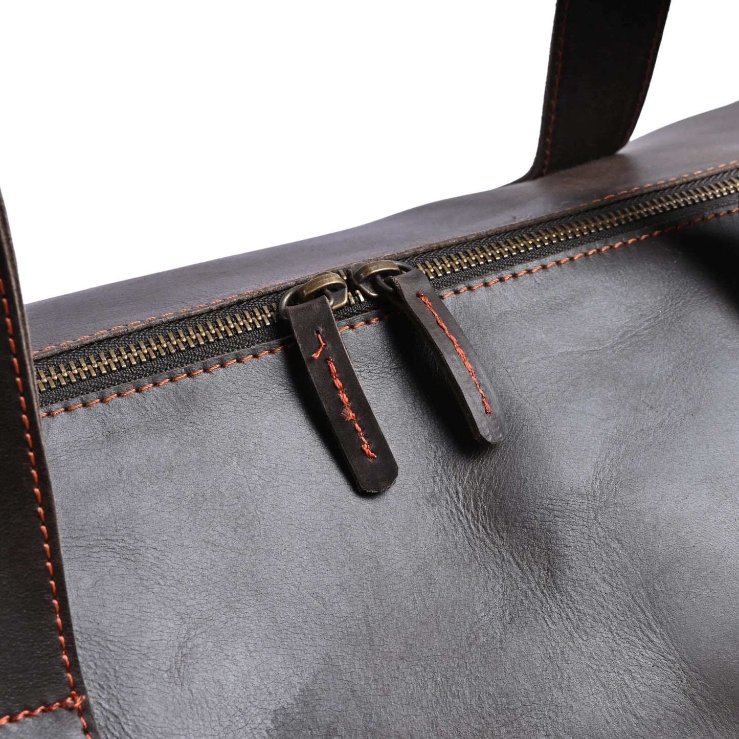 Choco Leather Duffel Bag | Premium Pull-Up Weekender & Travel Bag
