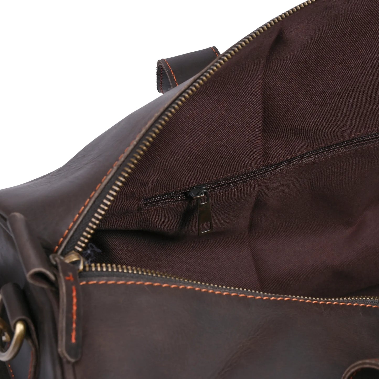 Choco Leather Duffel Bag | Premium Pull-Up Weekender & Travel Bag