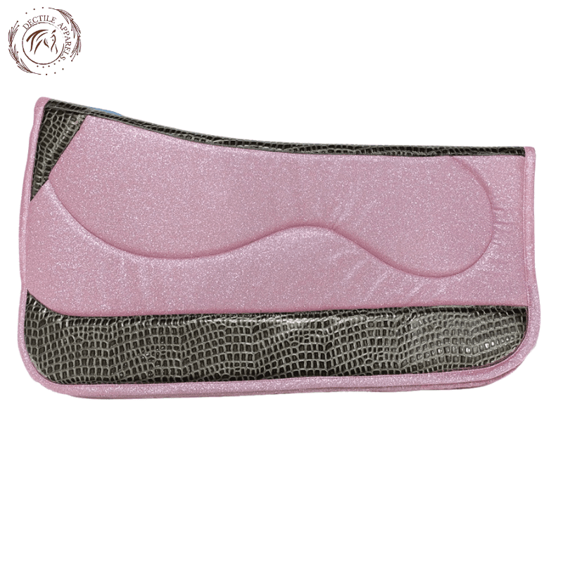 Pink Glitter Croc Western Saddle Pad