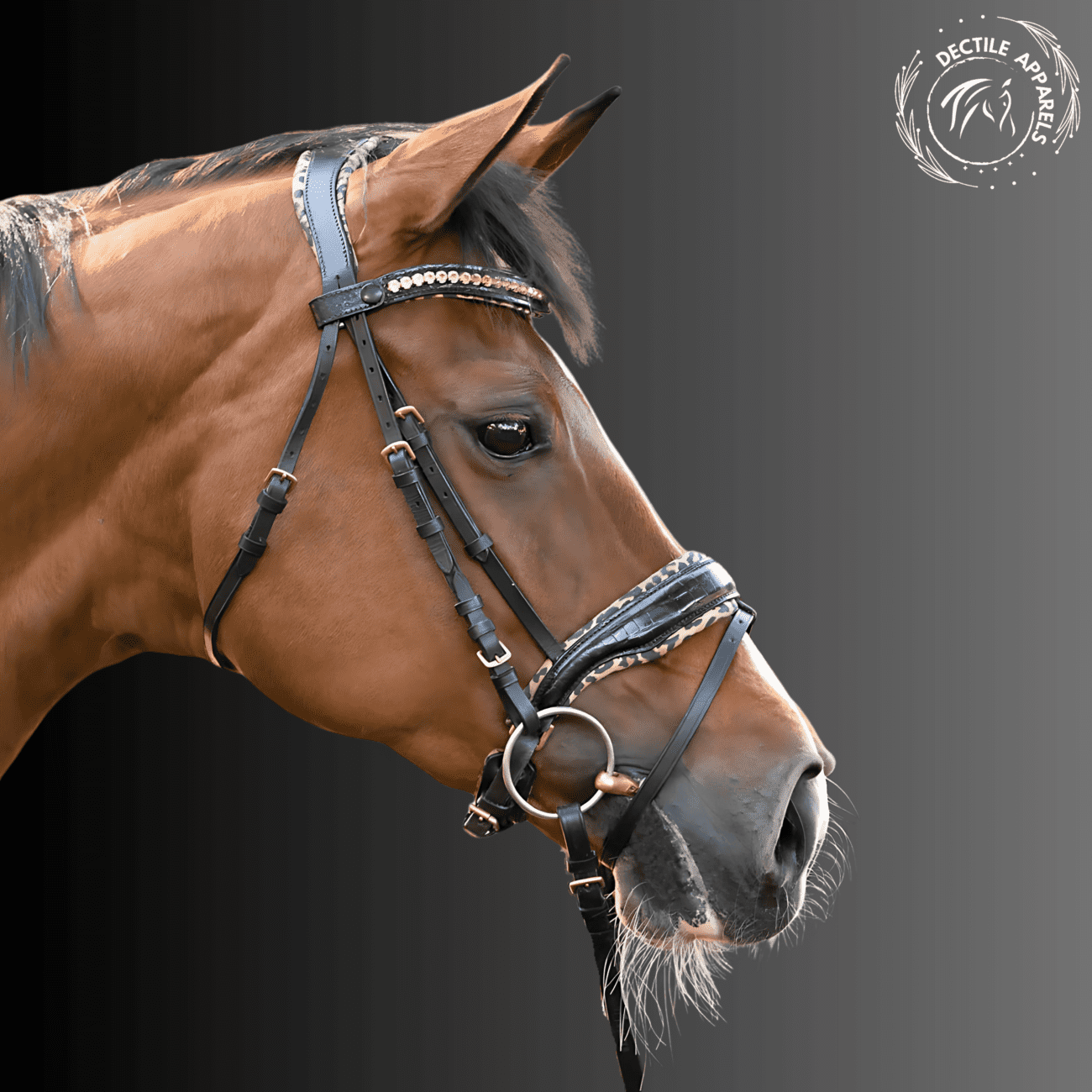 Elite Black Crystal Patent Bridle
