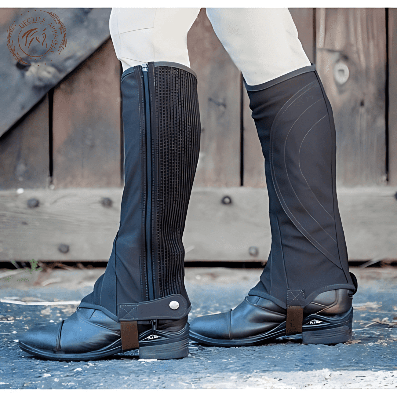 Black Dublin Easy Care Half Chaps