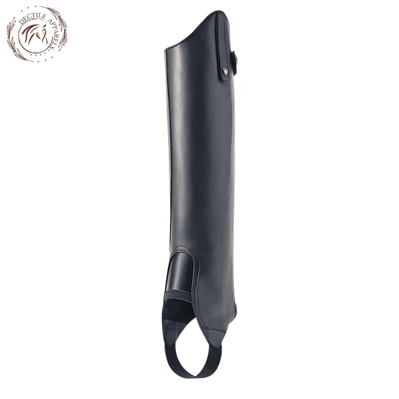 Black Leather Contoured Half Chaps