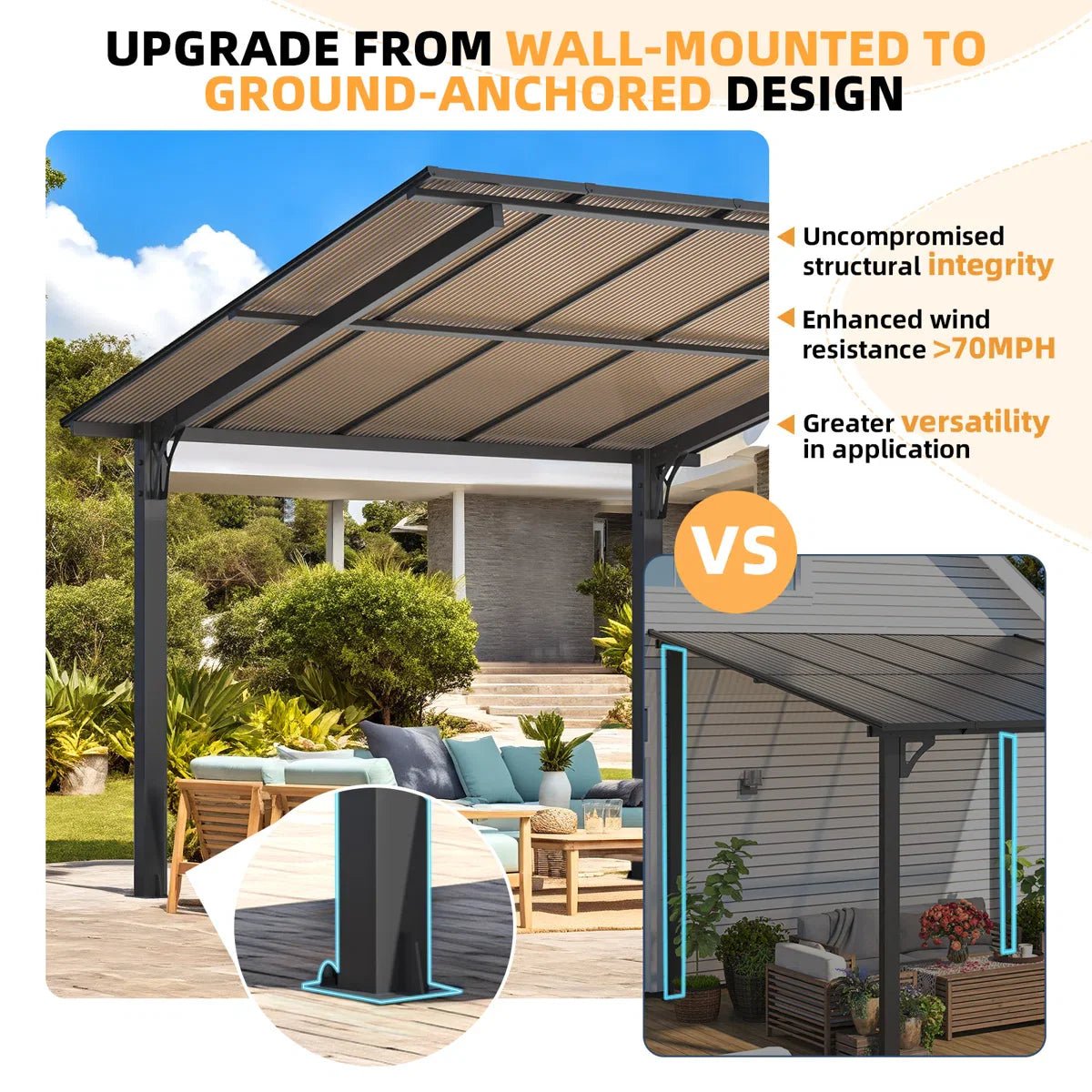Freestanding Gazebo Outdoor Pergola For Patio