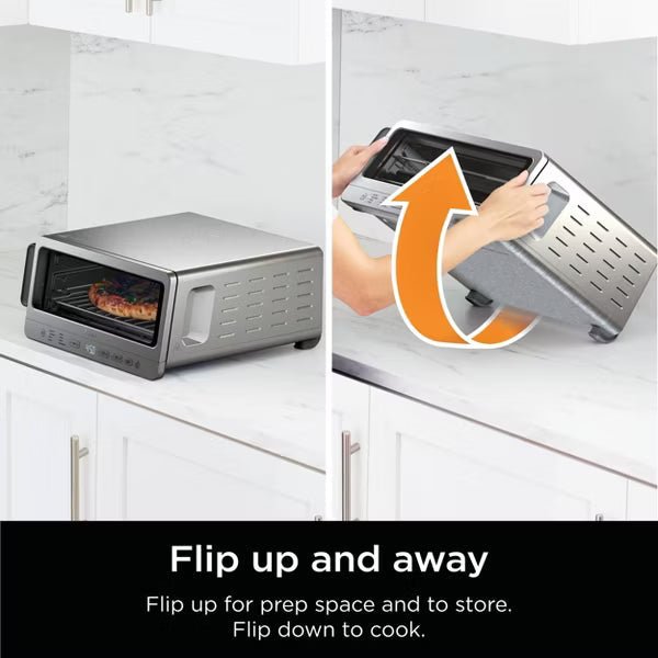 Ninja Flip Toaster Oven & Air Fryer, 8-in-1 Functionality, Flip Up & Away Capability for Storage Space SP151