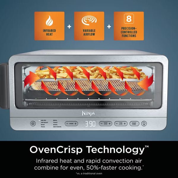 Ninja Flip Toaster Oven & Air Fryer, 8-in-1 Functionality, Flip Up & Away Capability for Storage Space SP151