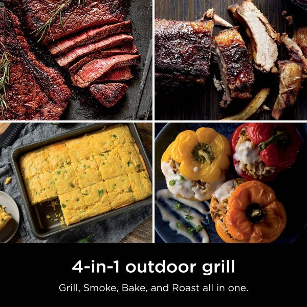 Woodfire Outdoor Grill & Smoker, 4-in-1 Functionality, Authentic Woodfire Flavors, Electric Heat