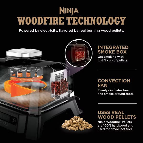Woodfire Outdoor Grill & Smoker, 4-in-1 Functionality, Authentic Woodfire Flavors, Electric Heat