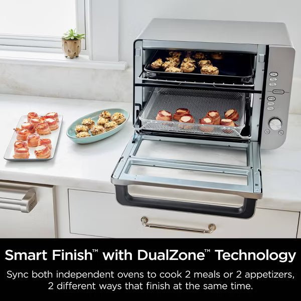 Air Fryer with SmartFinish & DualZone Technology DCT601: Stainless Steel, Convection Bake, Air Fry