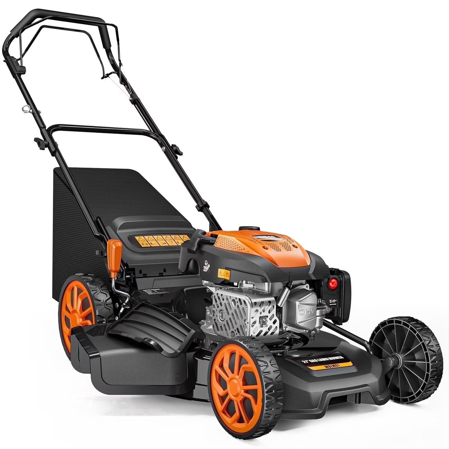 21" 170cc Gas Self-Propelled Lawn Mower, 3-in-1 with 7-Height Adjustment