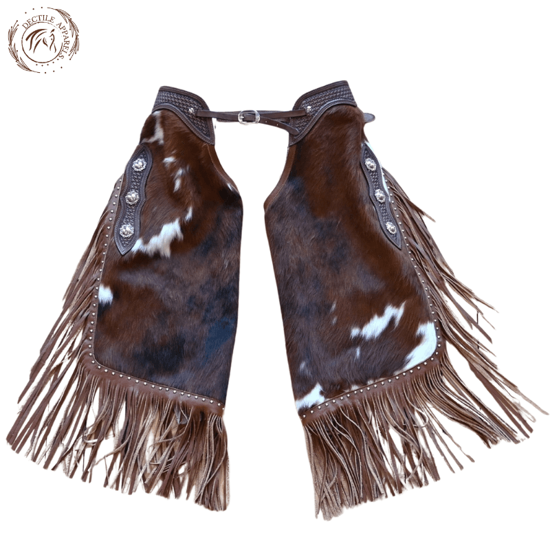 Western Brown Goat Skin Leather Chinks Chap
