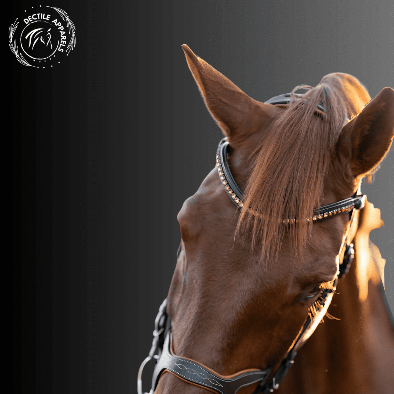 Black with Orange Piping Triomphe Bridle