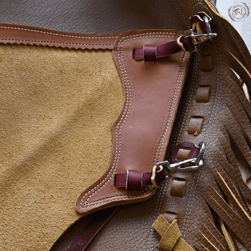 Brown Fringe Leather Chink Chaps