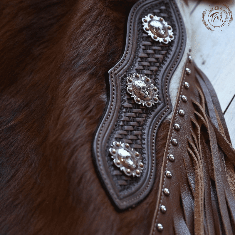 Western Brown Goat Skin Leather Chinks Chap
