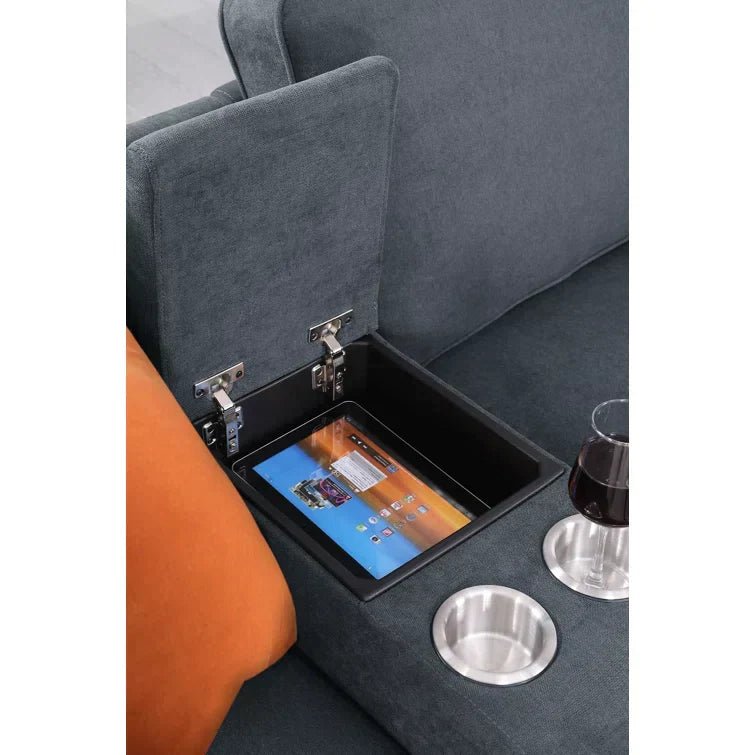 Kettner 136.35" Wide Reversible Modular Corner Sectional with Ottoman