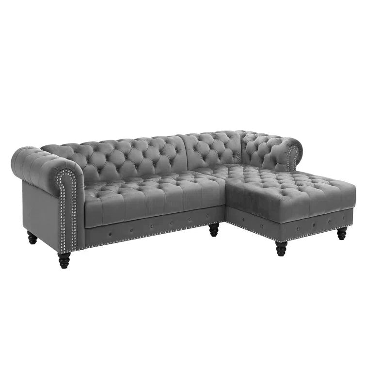 Lora 2 - Piece Velvet Sectional