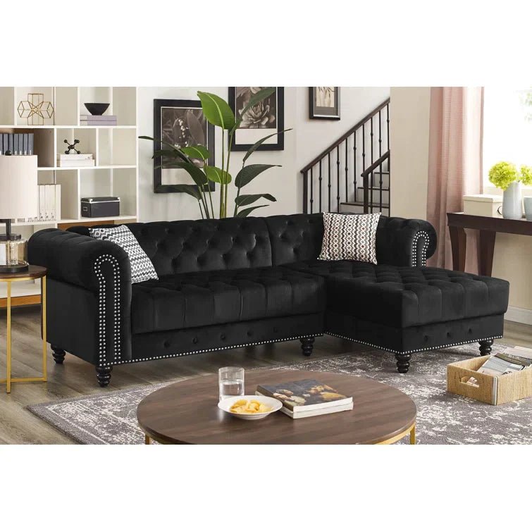 Lora 2 - Piece Velvet Sectional