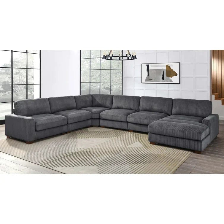 Aristedes 6 - Piece Corduroy Sectional