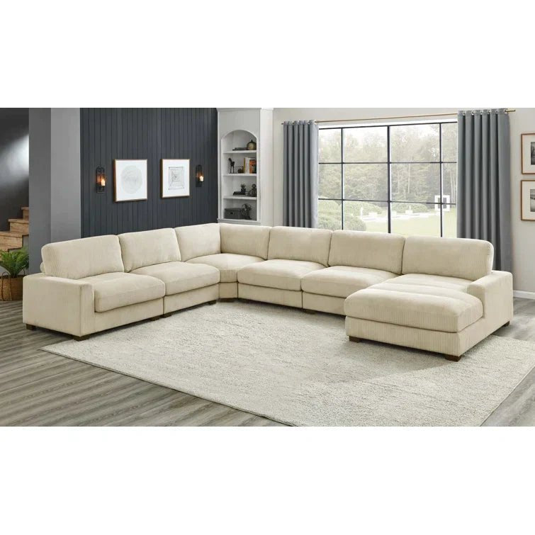 Aristedes 6 - Piece Corduroy Sectional