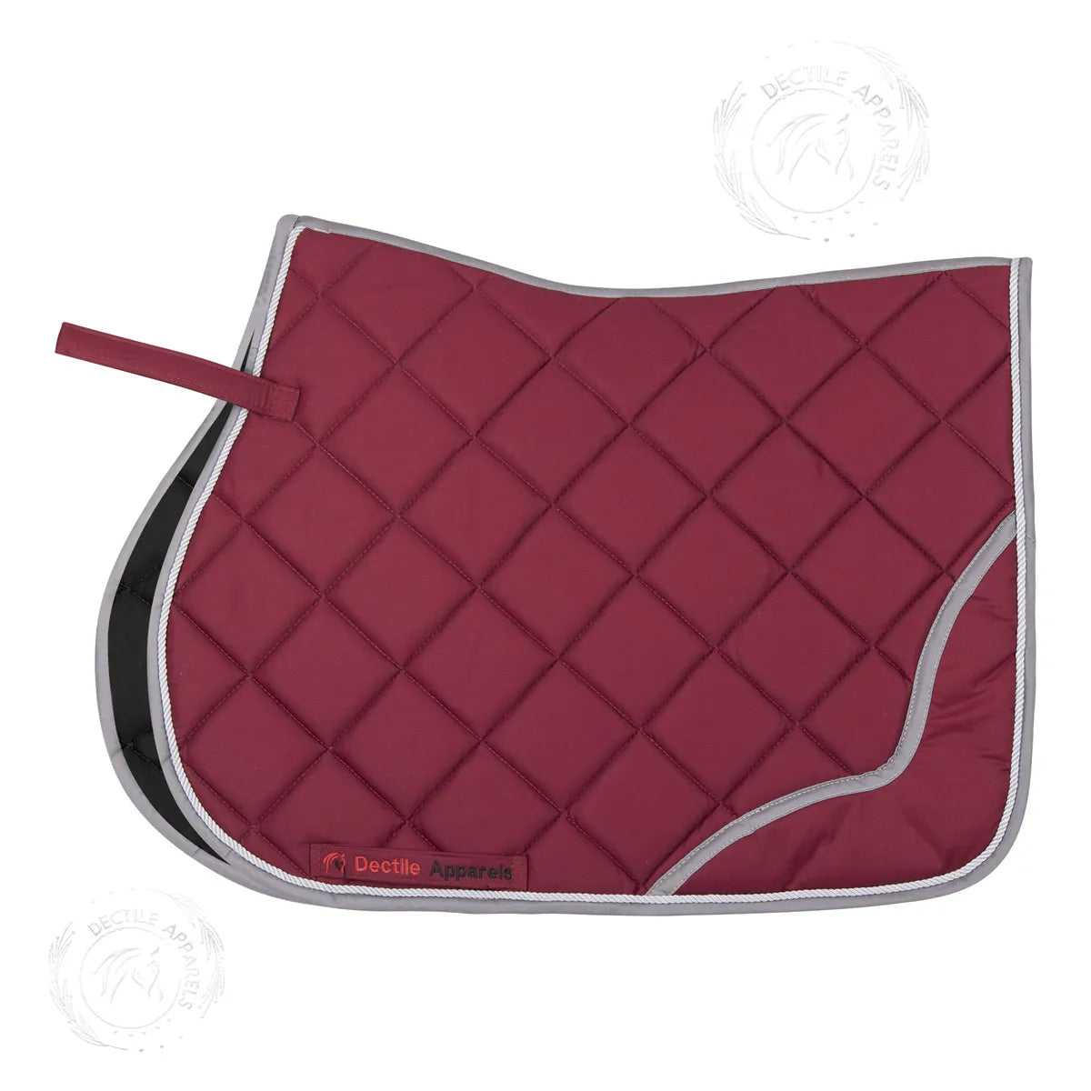Maroon English Saddle Pad Set