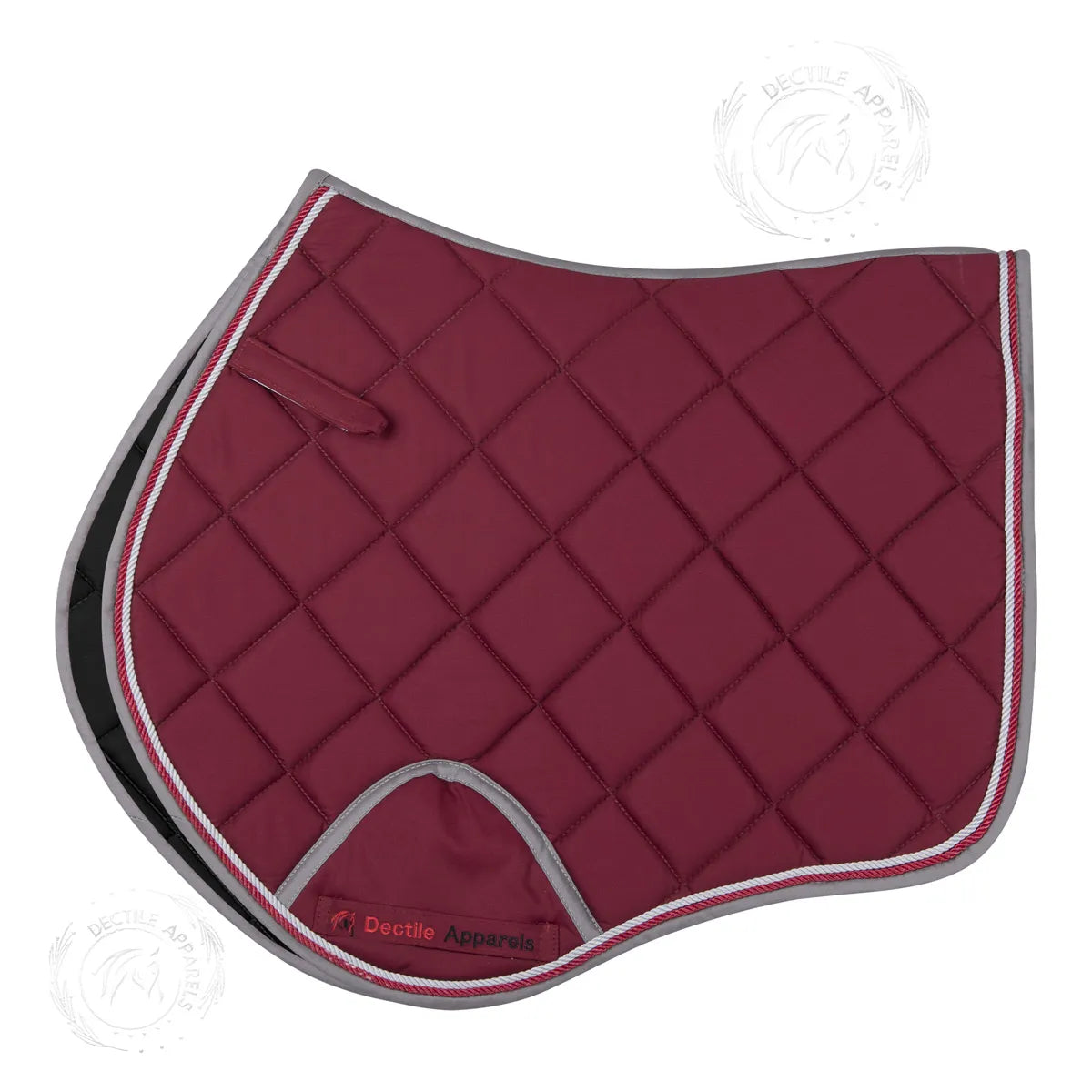 Maroon English Saddle Pad Set