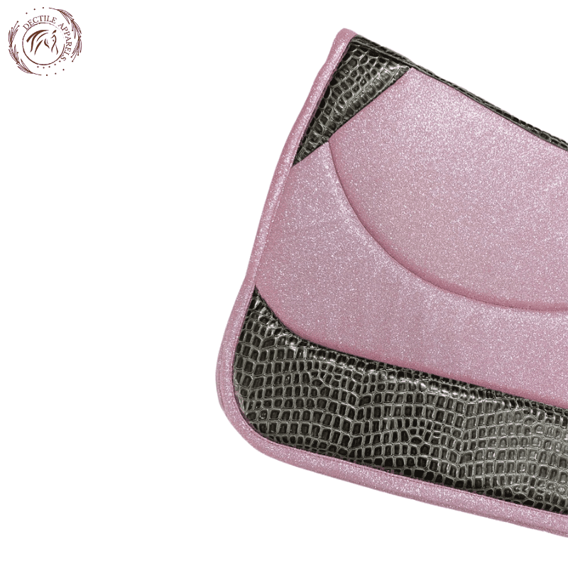 Pink Glitter Croc Western Saddle Pad