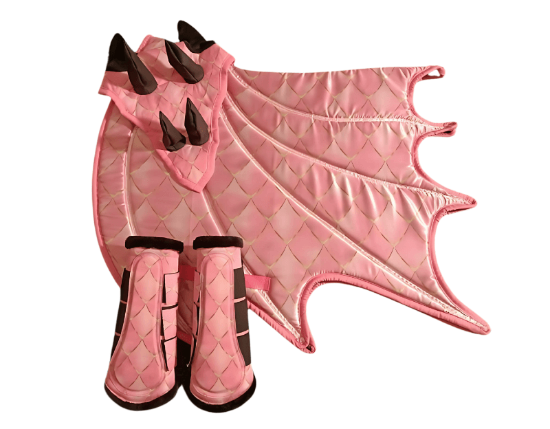 Pink Dragon Wing Saddle Pad Set