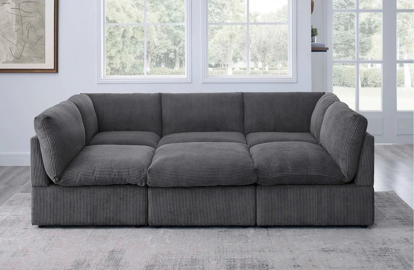 Priyen 98" Wide Symmetrical Modular Corner Sectional