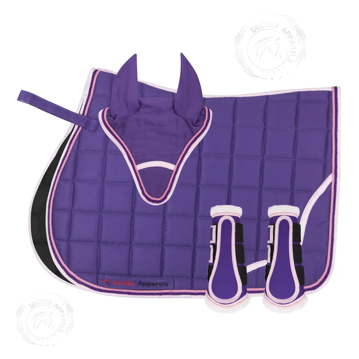 Purple English Western Saddle Pad Set