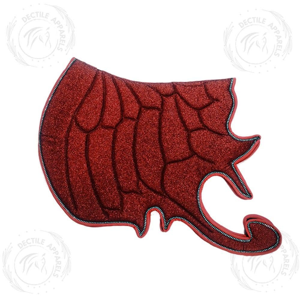 Red Fairy Glitter Equestrian Saddle Pad Set