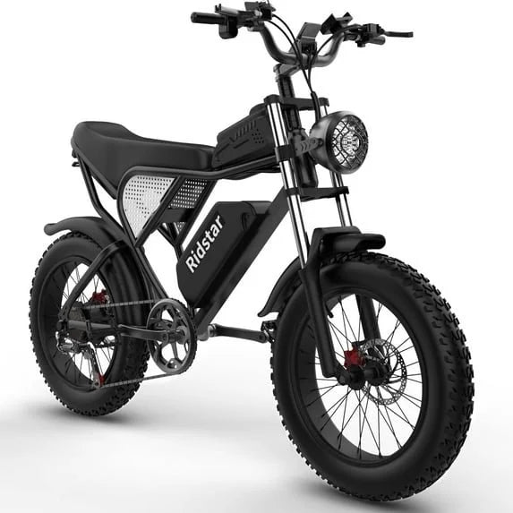 Ridstar Electric Bike 1500W for Adults – 20" Fat Tires, 48V 20Ah Battery, 7-Speed Mountain eBike