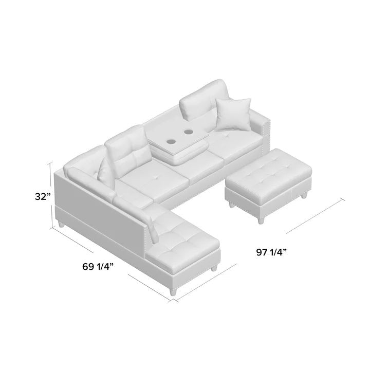Sciortino 3 - Piece Upholstered Sectional