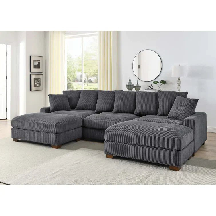 Ashira 5 - Piece Corduroy Sectional