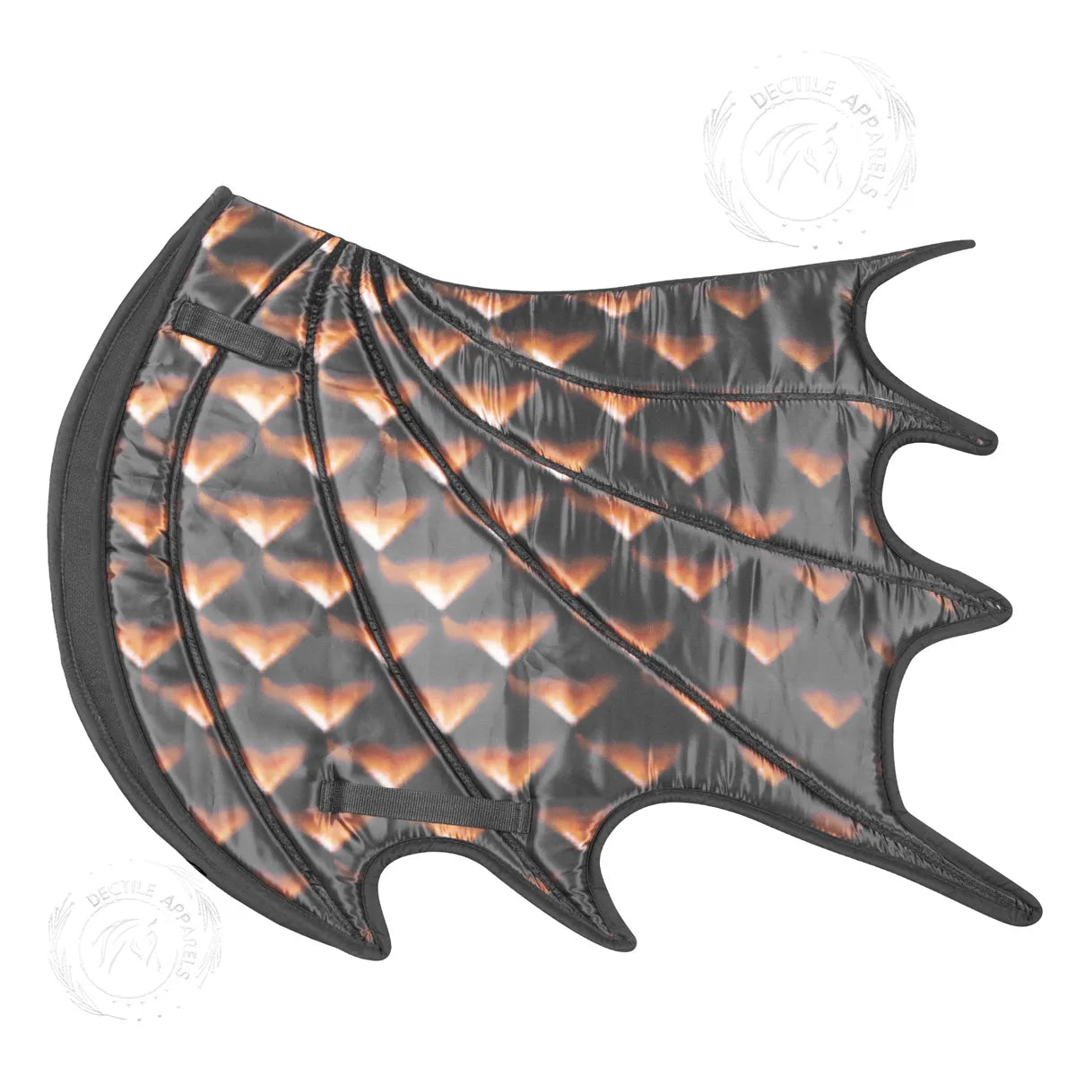Black & Orange Dragon Saddle Pad With Premium Style