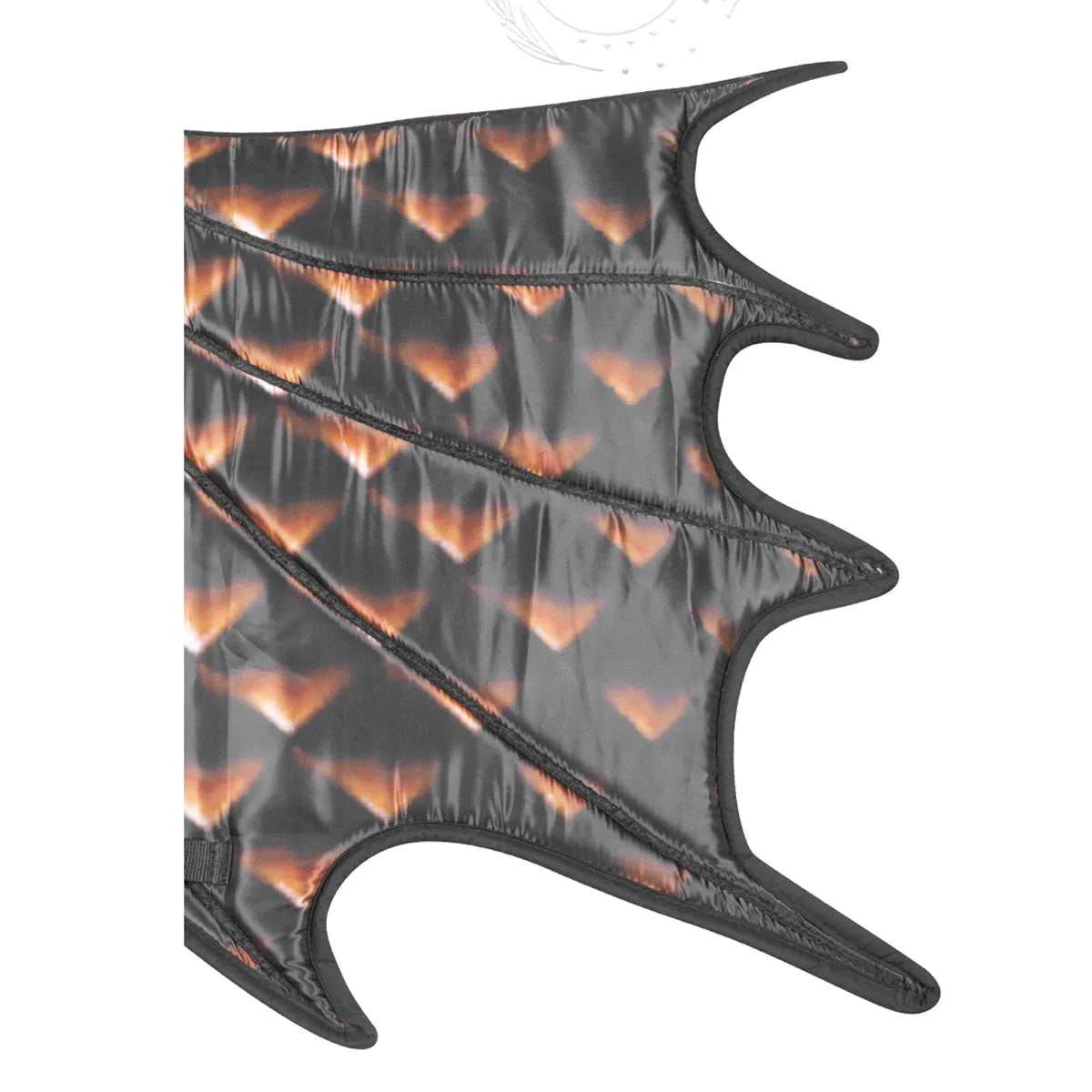 Black & Orange Dragon Saddle Pad With Premium Style