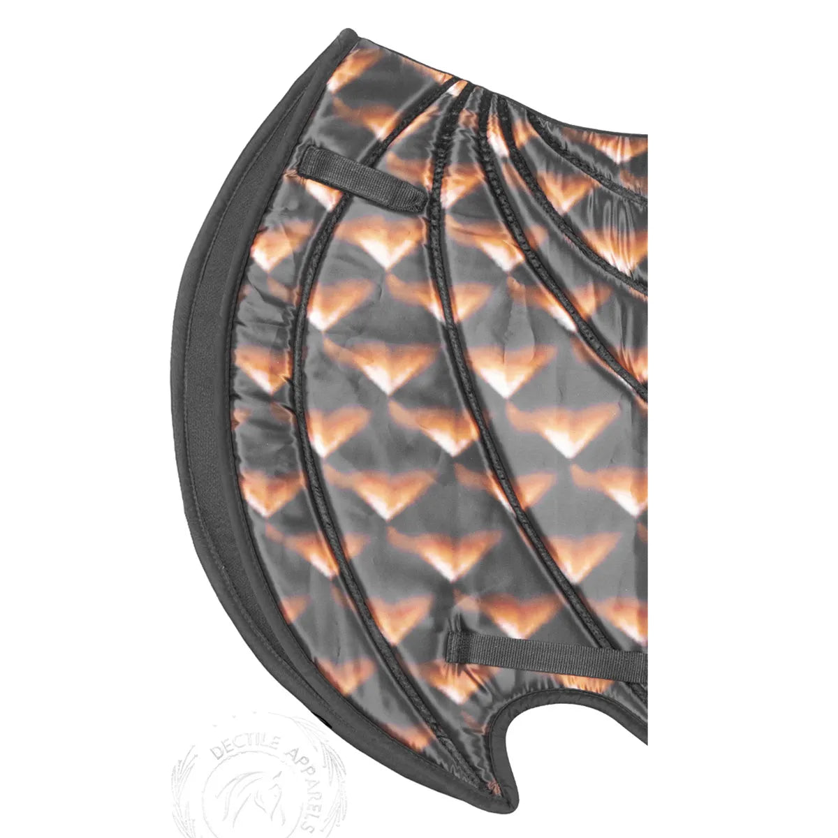 Black & Orange Dragon Saddle Pad With Premium Style