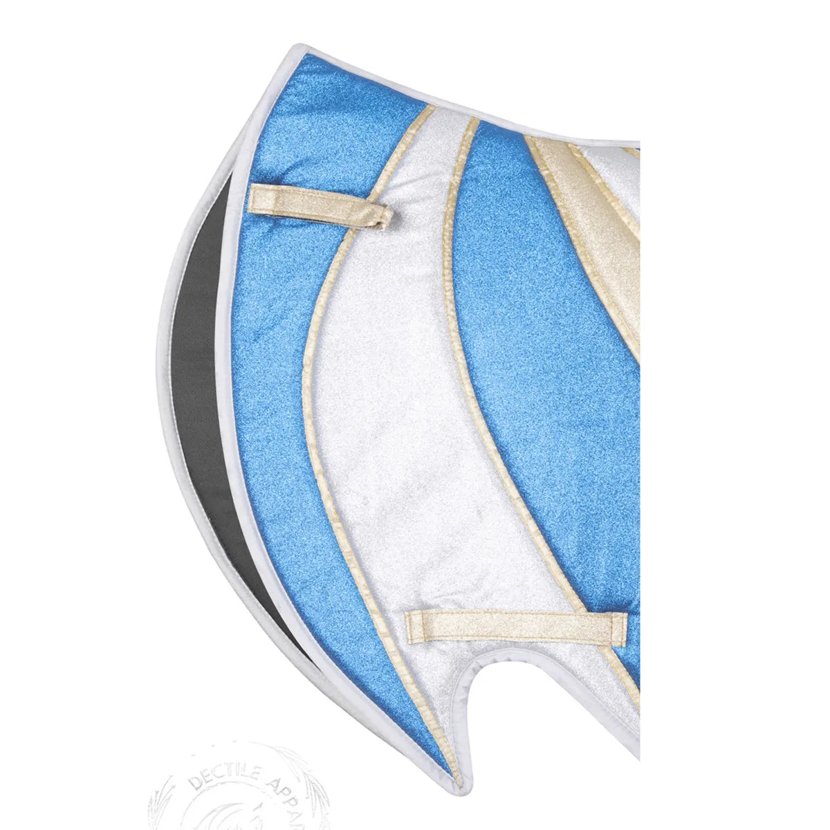 Blue & Gold Glitter Dragon Saddle Pad